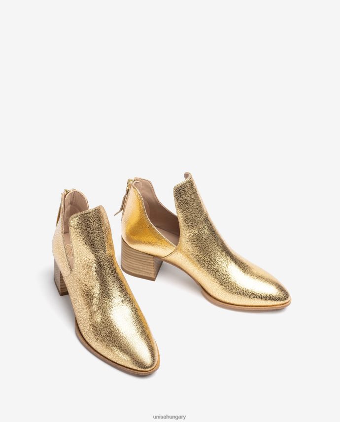 Unisa fém hatású bőr bokacsizma nők J4PJX0848 divat