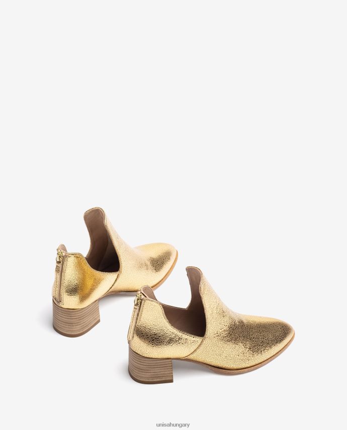 Unisa fém hatású bőr bokacsizma nők J4PJX0848 divat