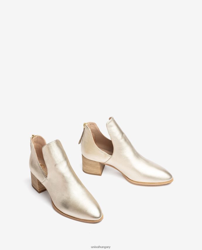 Unisa fém hatású bőr bokacsizma nők J4PJX0873 Arany