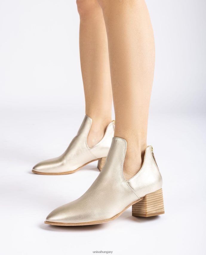 Unisa fém hatású bőr bokacsizma nők J4PJX0873 Arany