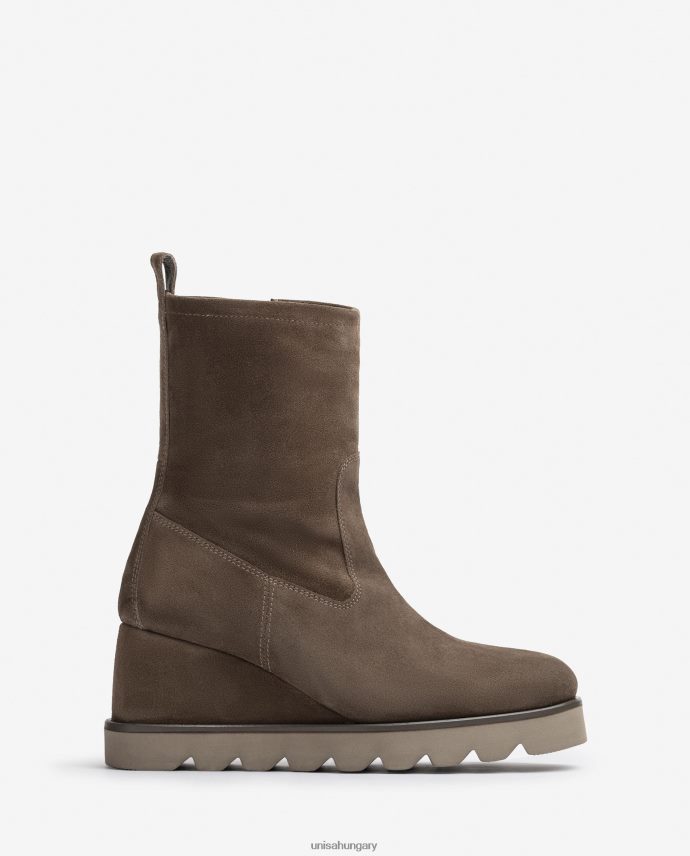 Unisa gumitalpú bokacsizma nők J4PJX0974 barna