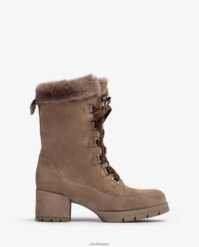 Unisa közepes sarkú fűzős velúr bokacsizma gyerekek J4PJX0932 divat