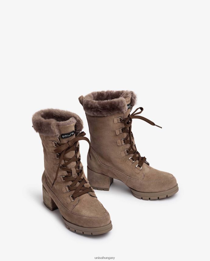 Unisa közepes sarkú fűzős velúr bokacsizma gyerekek J4PJX0932 divat