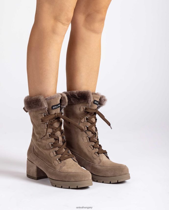 Unisa közepes sarkú fűzős velúr bokacsizma gyerekek J4PJX0932 divat