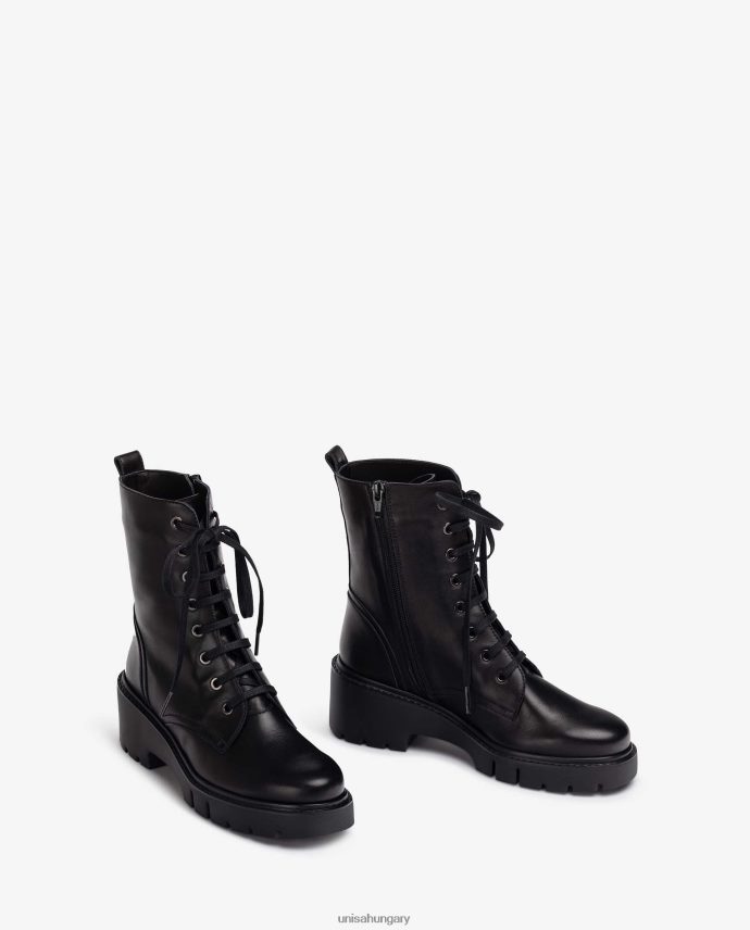 Unisa katonai stílusú bőr bokacsizma nők J4PJX0942 kecses