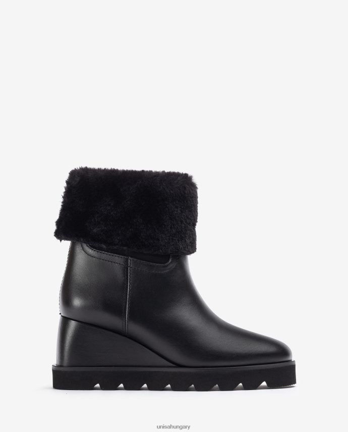 Unisa ékes bokacsizma meleg béléssel nők J4PJX0962 fekete
