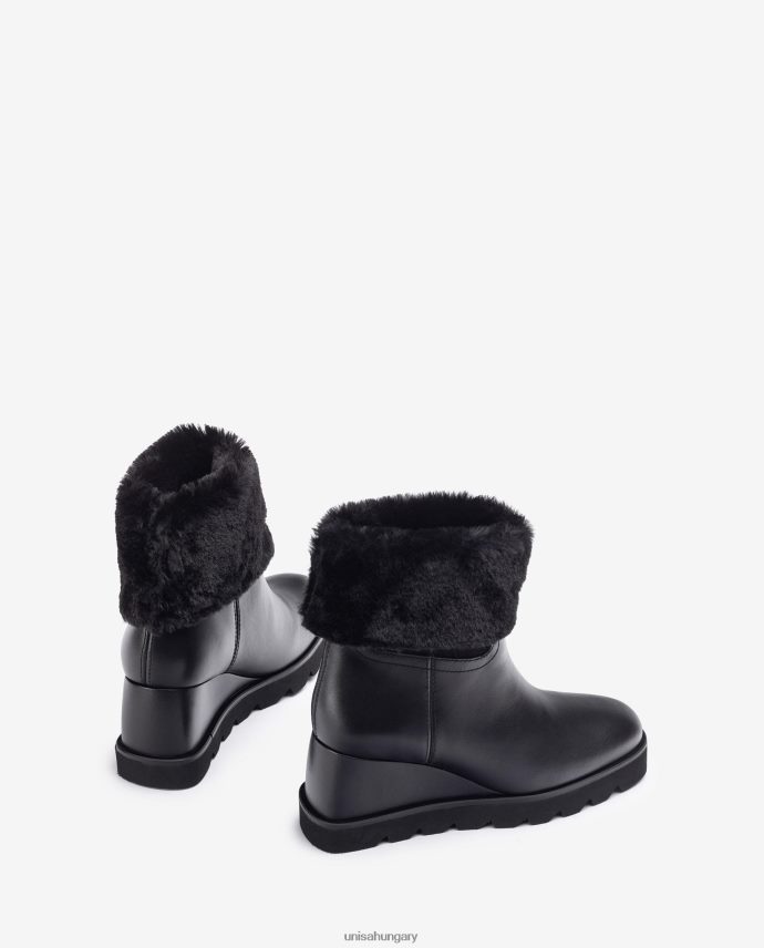Unisa ékes bokacsizma meleg béléssel nők J4PJX0962 fekete
