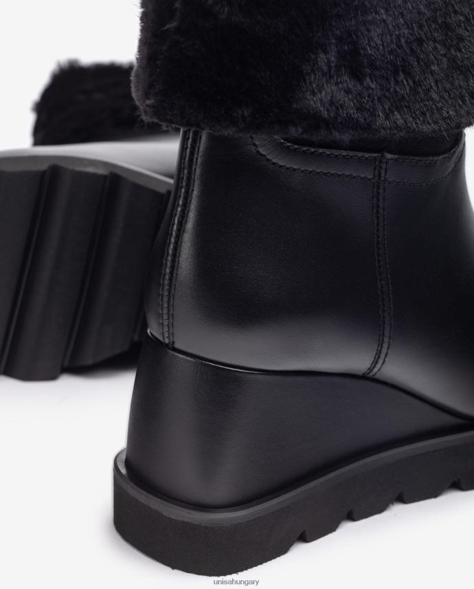 Unisa ékes bokacsizma meleg béléssel nők J4PJX0962 fekete