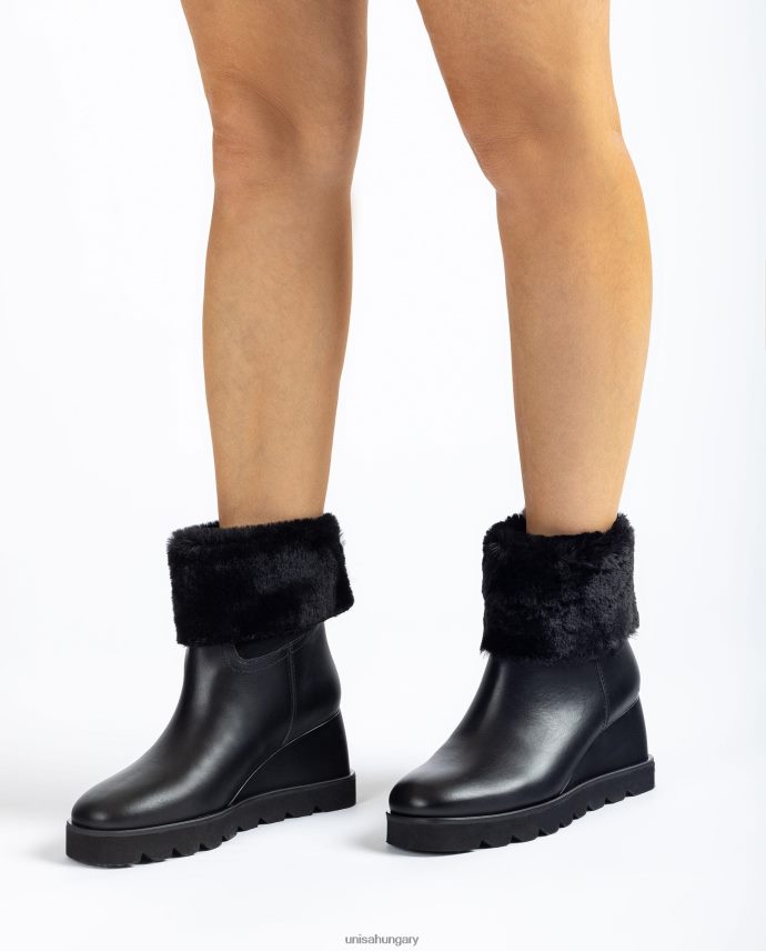 Unisa ékes bokacsizma meleg béléssel nők J4PJX0962 fekete