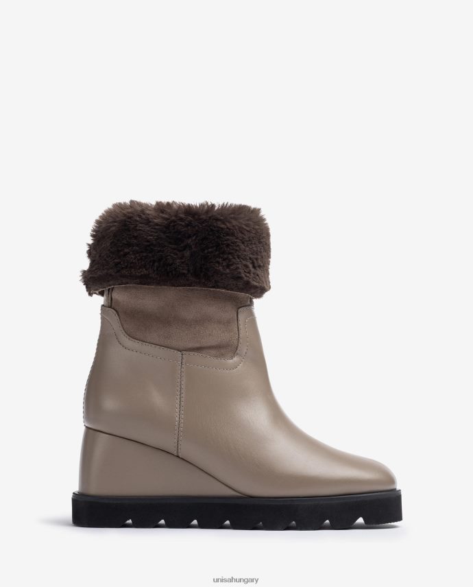 Unisa ékes bokacsizma meleg béléssel nők J4PJX0963 barna
