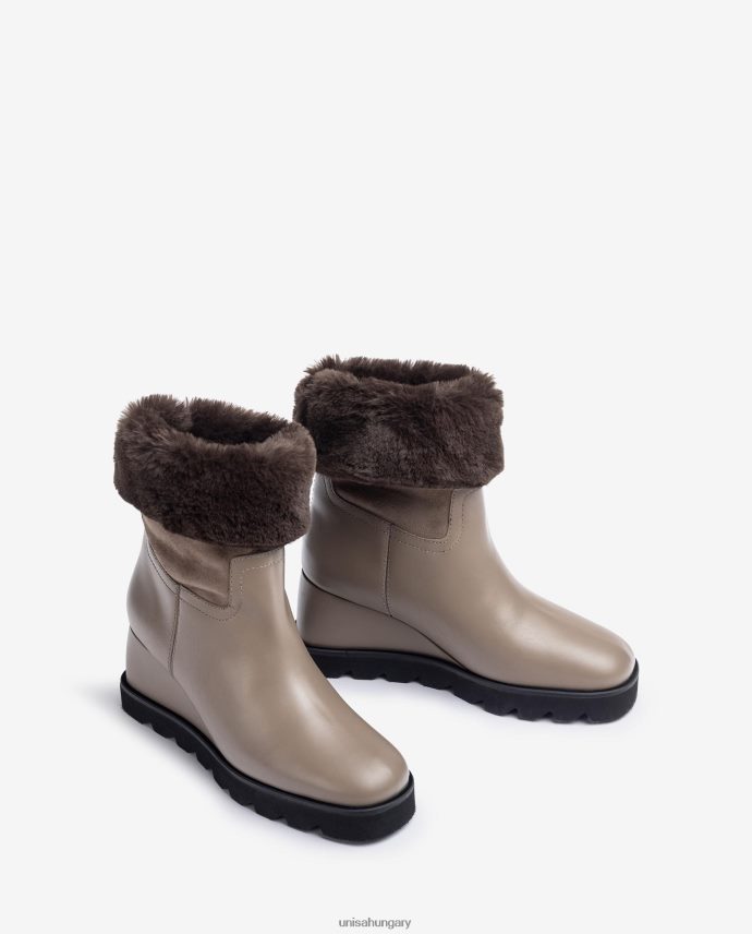 Unisa ékes bokacsizma meleg béléssel nők J4PJX0963 barna