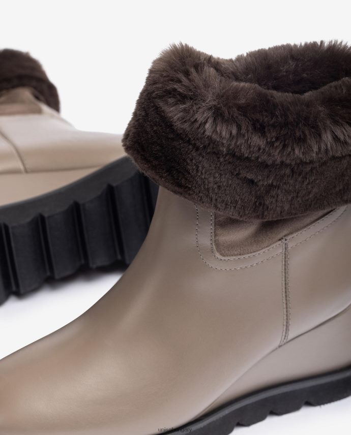 Unisa ékes bokacsizma meleg béléssel nők J4PJX0963 barna