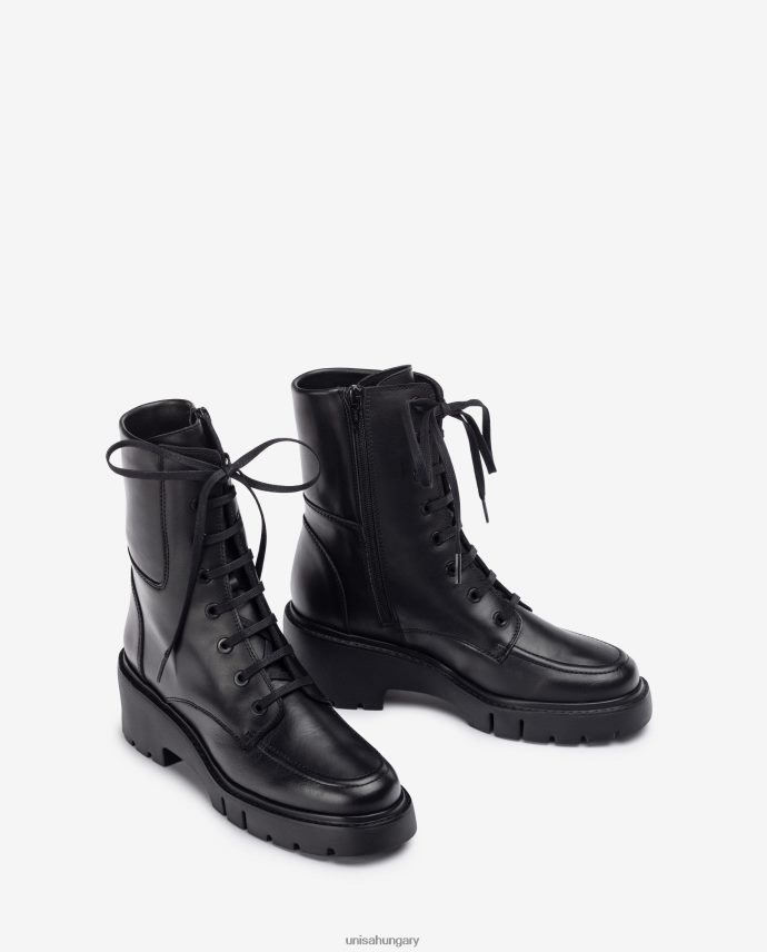 Unisa lánctalppal és fűzővel ellátott bokacsizma nők J4PJX0929 kecses