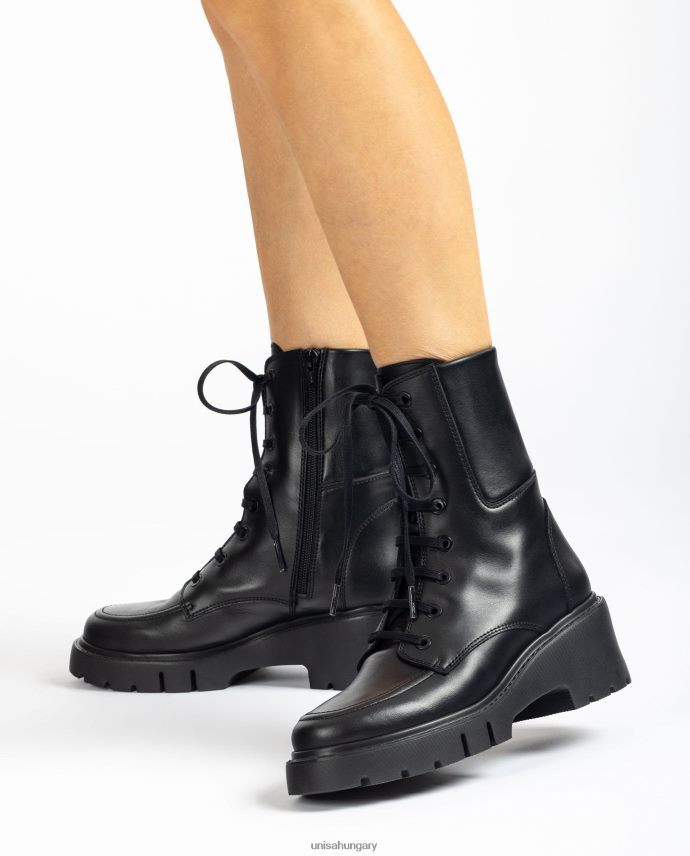 Unisa lánctalppal és fűzővel ellátott bokacsizma nők J4PJX0929 kecses