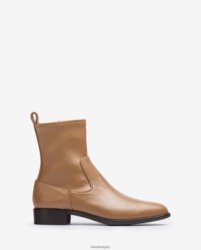 Unisa sima bokacsizma elasztikus negyed felső vonallal nők J4PJX0885 barna