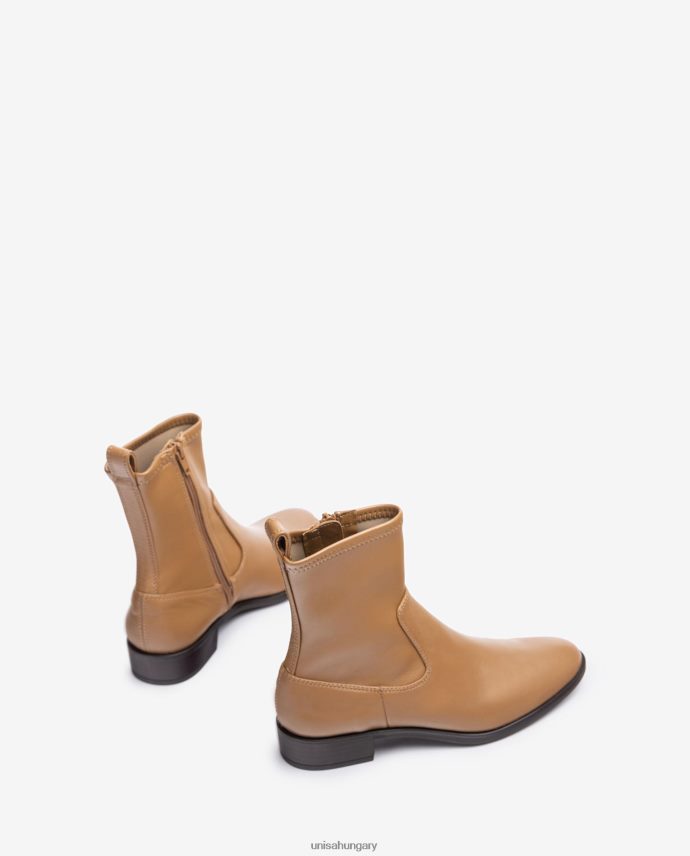 Unisa sima bokacsizma elasztikus negyed felső vonallal nők J4PJX0885 barna