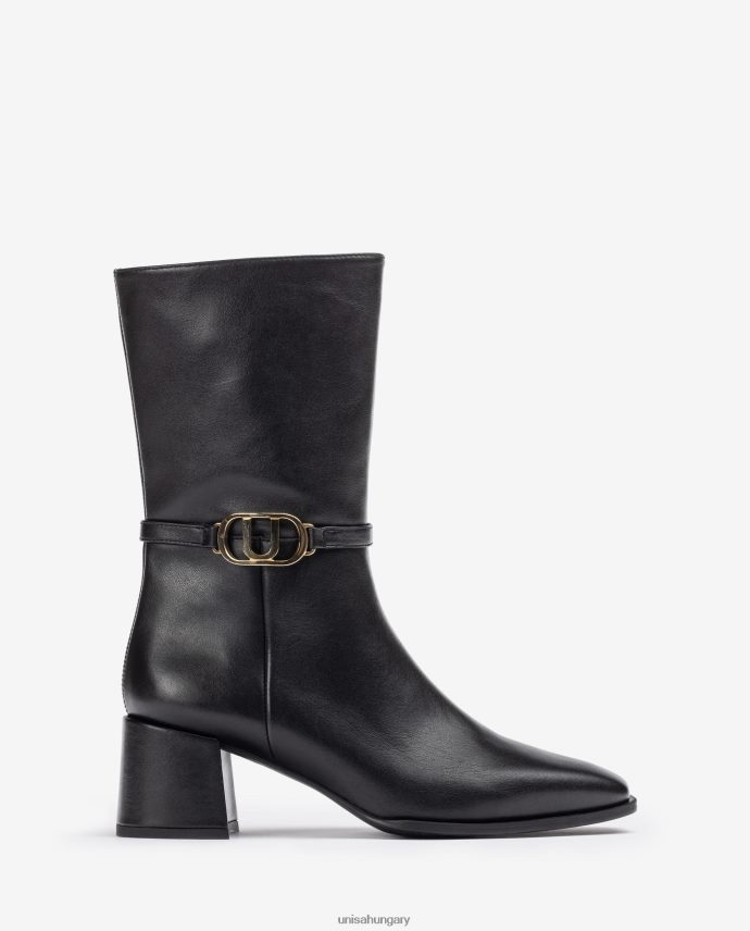 Unisa szögletes orrú bőr bokacsizma nők J4PJX0986 divat