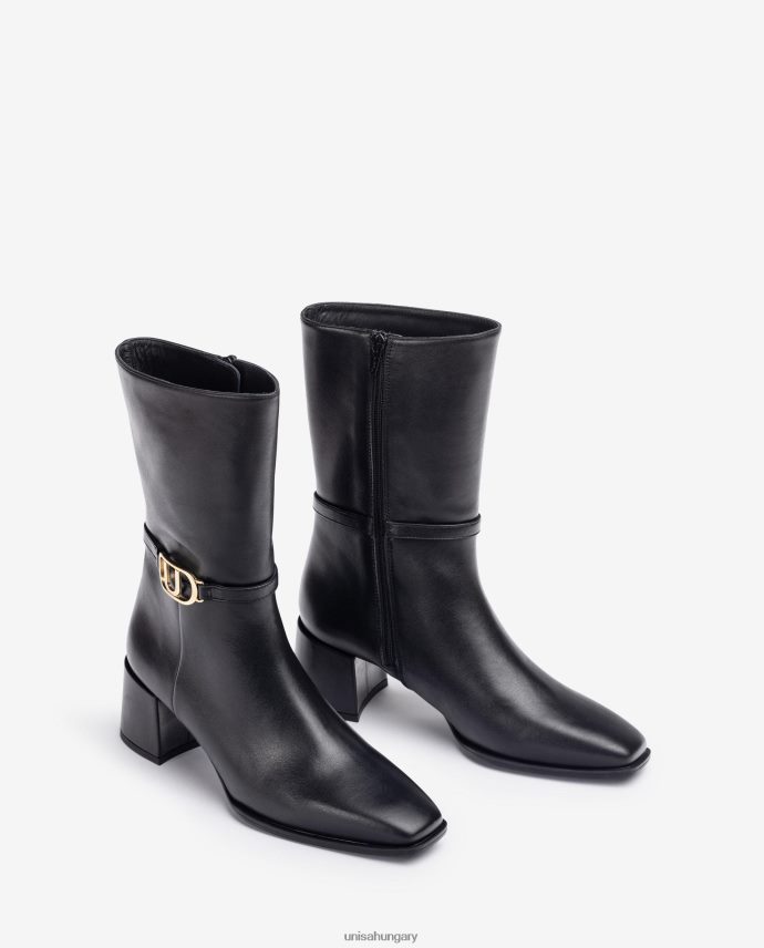 Unisa szögletes orrú bőr bokacsizma nők J4PJX0986 divat