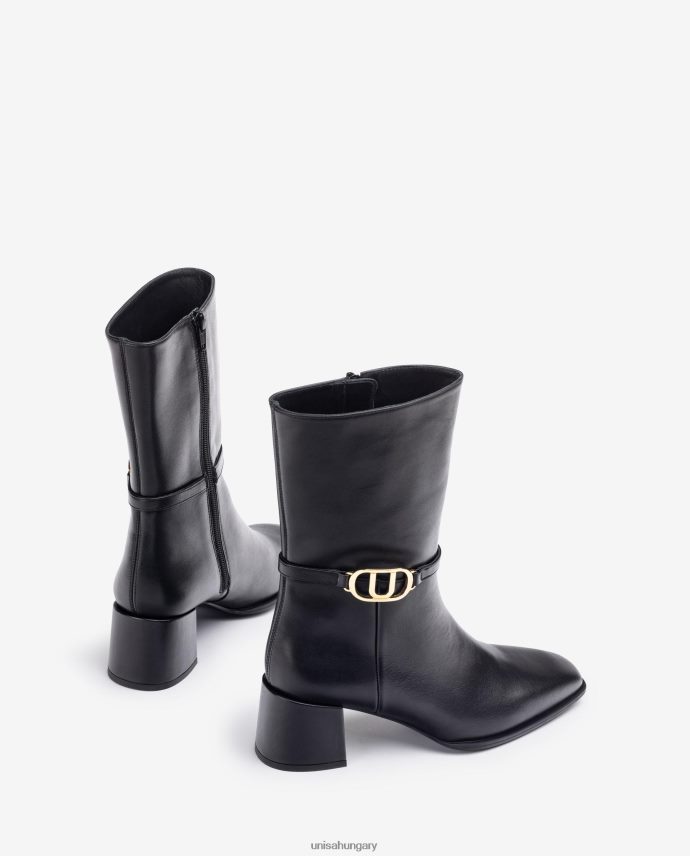 Unisa szögletes orrú bőr bokacsizma nők J4PJX0986 divat