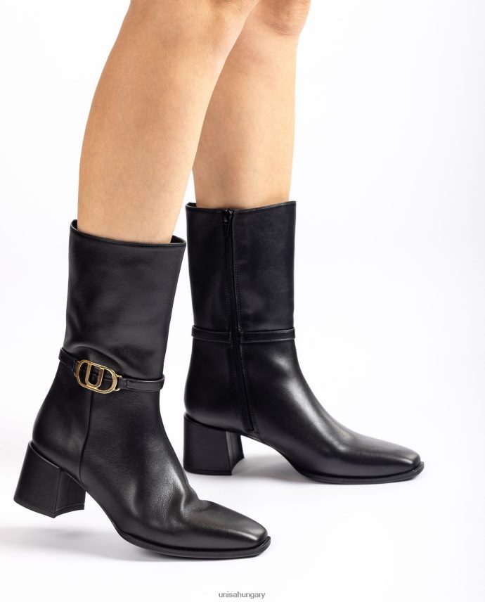 Unisa szögletes orrú bőr bokacsizma nők J4PJX0986 divat