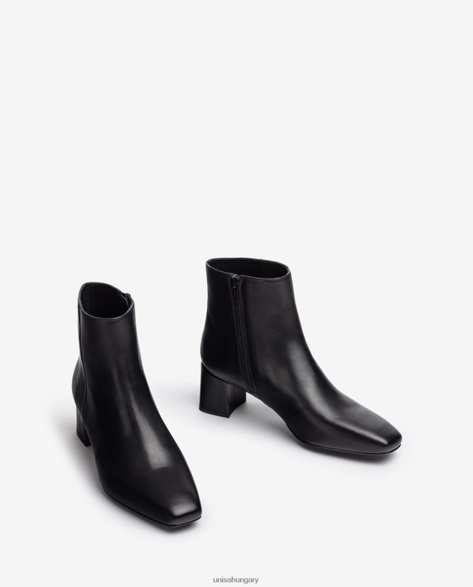 Unisa szögletes orrú bokacsizma cipzárral nők J4PJX01016 kecses
