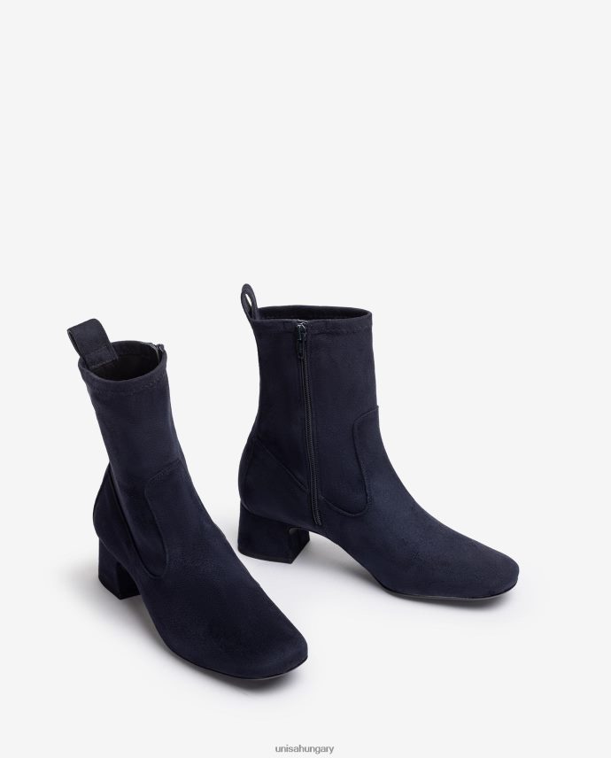 Unisa szögletes orrú bokacsizma nők J4PJX0968 kék