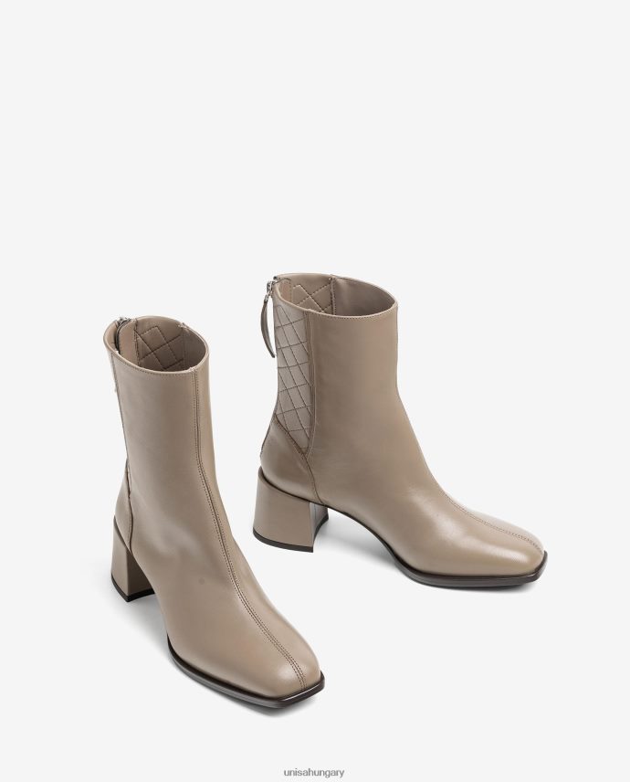 Unisa szögletes orrú bokacsizma széles sarokkal nők J4PJX0991 barna