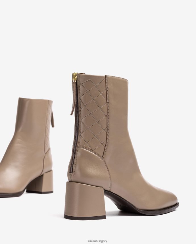 Unisa szögletes orrú bokacsizma széles sarokkal nők J4PJX0991 barna