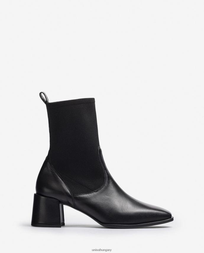 Unisa szögletes orrú bokacsizma sztreccs anyaggal nők J4PJX0966 kecses