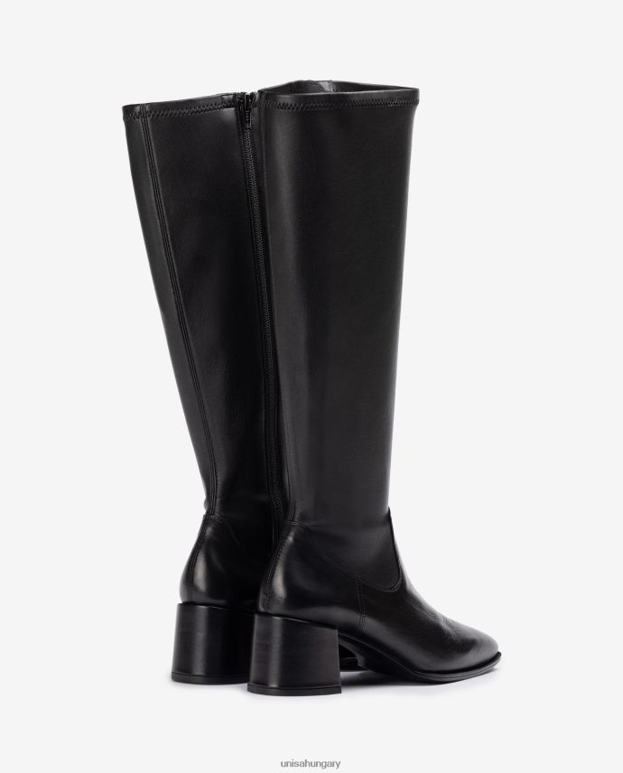 Unisa széles sarkú csizma sztreccs anyagú negyed felső vonallal nők J4PJX01040 divat
