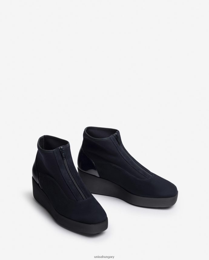 Unisa szuperkönnyű talpú bokacsizma cipzárral nők J4PJX0898 kék