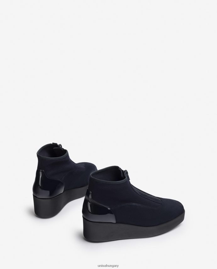 Unisa szuperkönnyű talpú bokacsizma cipzárral nők J4PJX0898 kék