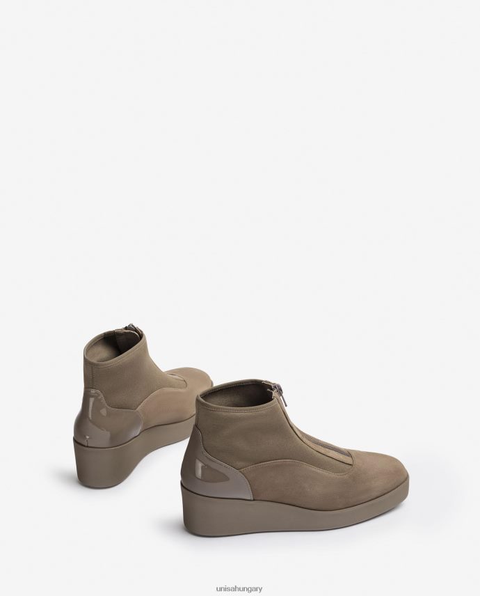Unisa szuperkönnyű talpú bokacsizma cipzárral nők J4PJX0900 barna
