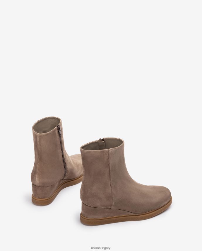Unisa velúr bokacsizma belül cipzárral gyerekek J4PJX0948 barna
