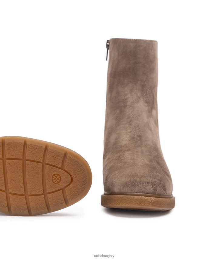 Unisa velúr bokacsizma belül cipzárral gyerekek J4PJX0948 barna