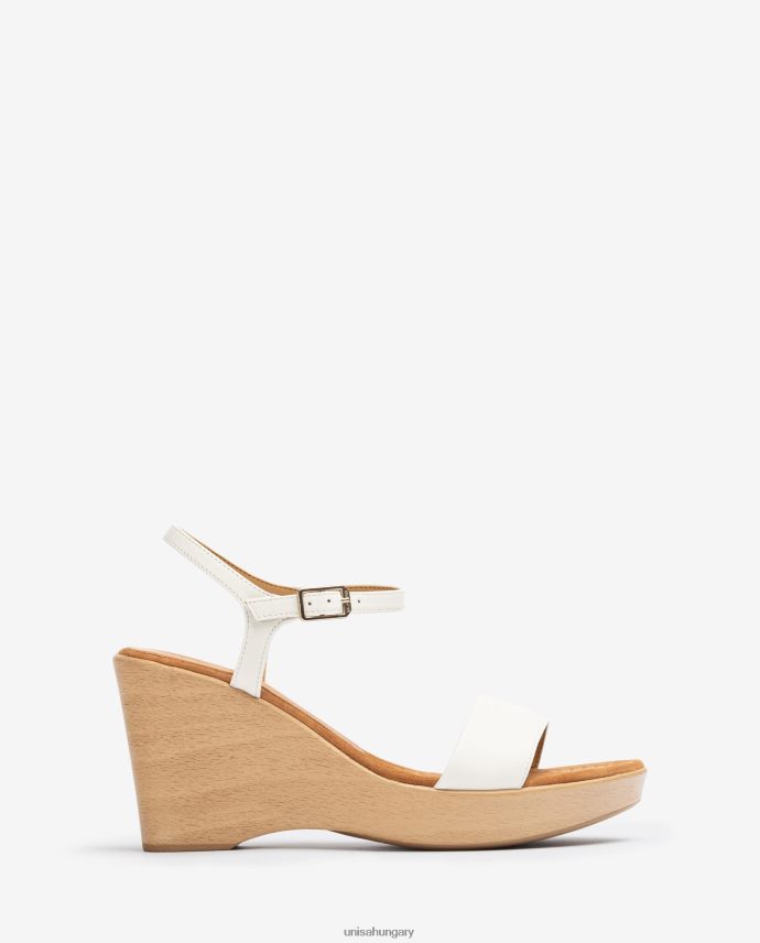 Unisa bőr szandál tömbbel nők J4PJX0254 fehér
