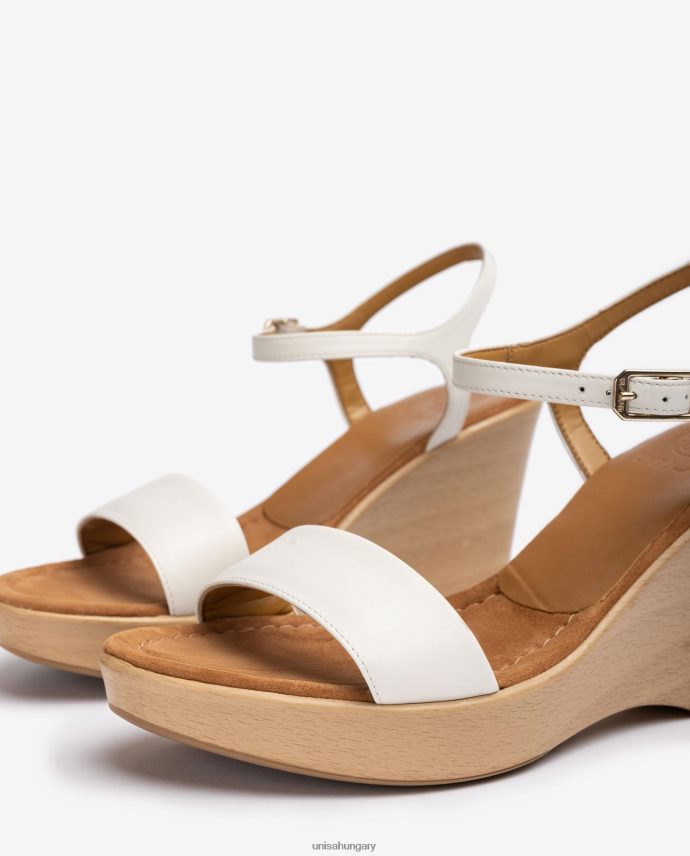 Unisa bőr szandál tömbbel nők J4PJX0254 fehér