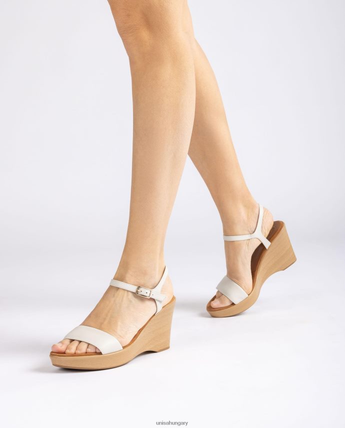 Unisa bőr szandál tömbbel nők J4PJX0254 fehér