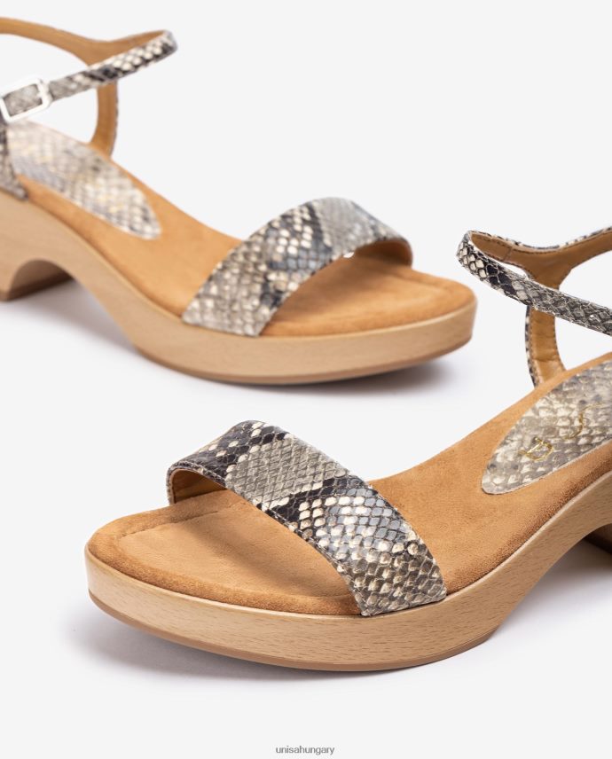 Unisa egzotikus bőr blokk szandál nők J4PJX0400 kecses