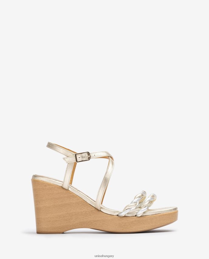 Unisa fém hatású bőr ékszandál nők J4PJX0246 Arany