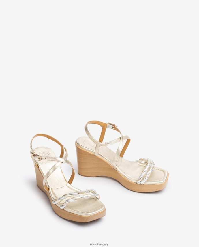 Unisa fém hatású bőr ékszandál nők J4PJX0246 Arany