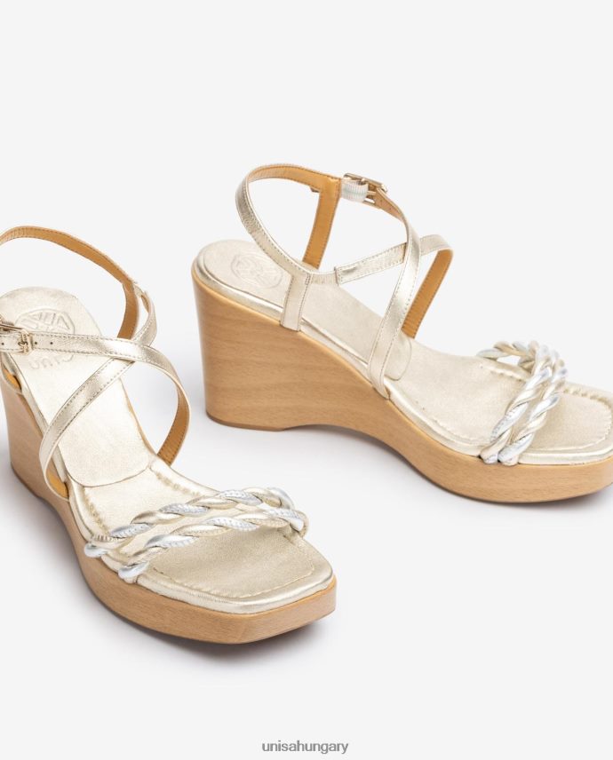 Unisa fém hatású bőr ékszandál nők J4PJX0246 Arany