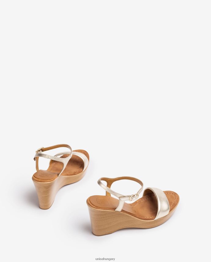 Unisa fém hatású szandál tömbbel nők J4PJX0252 kecses