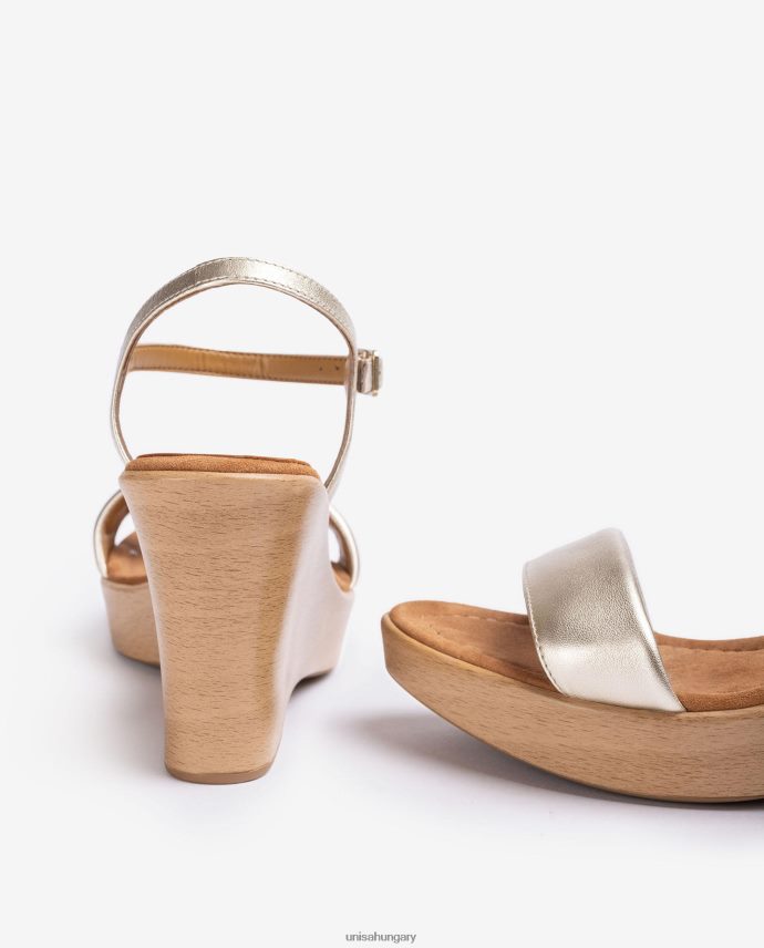 Unisa fém hatású szandál tömbbel nők J4PJX0252 kecses