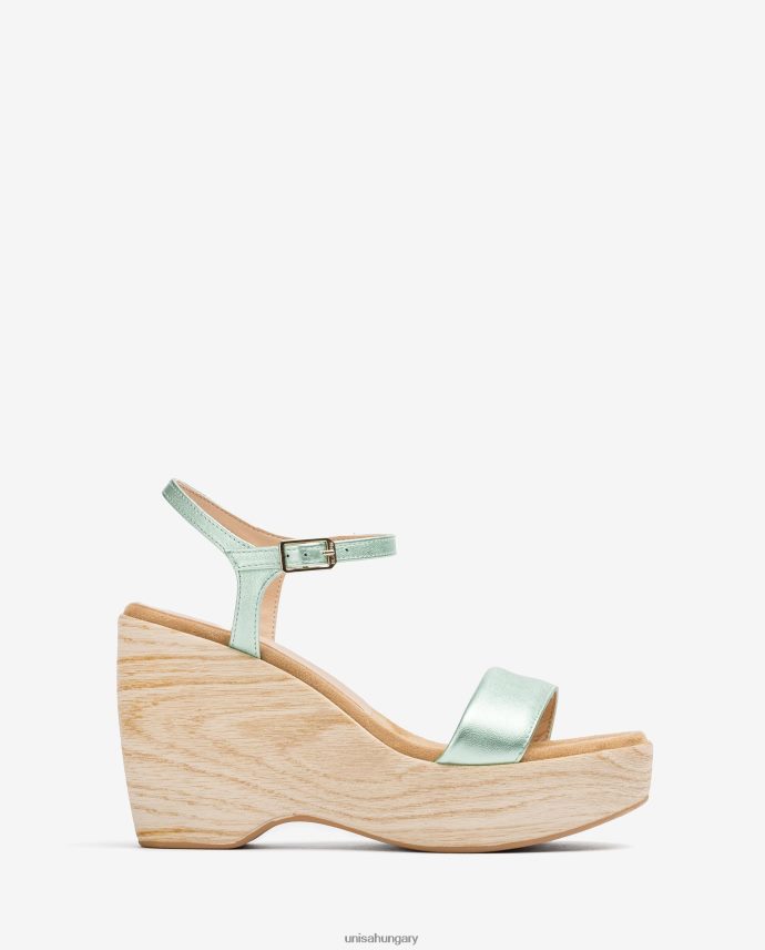 Unisa fém hatású szandál tömbbel nők J4PJX0280 kék