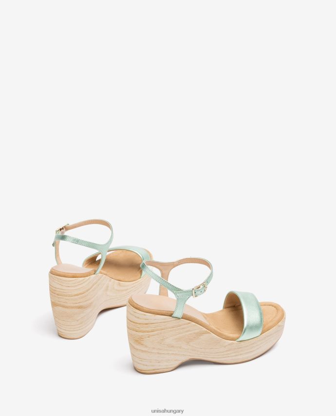 Unisa fém hatású szandál tömbbel nők J4PJX0280 kék