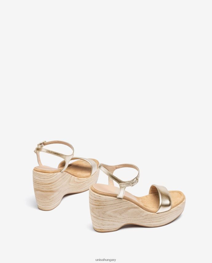 Unisa fém hatású szandál tömbbel nők J4PJX0281 Arany