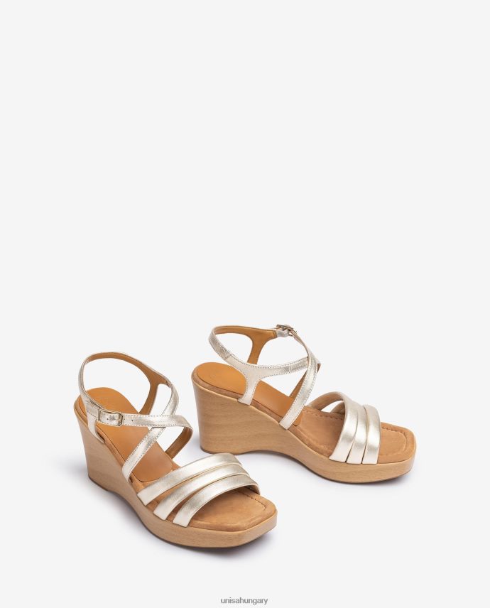 Unisa éksarkú szandál steppelt pántokkal nők J4PJX0294 kecses