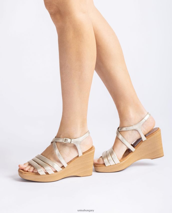 Unisa éksarkú szandál steppelt pántokkal nők J4PJX0294 kecses