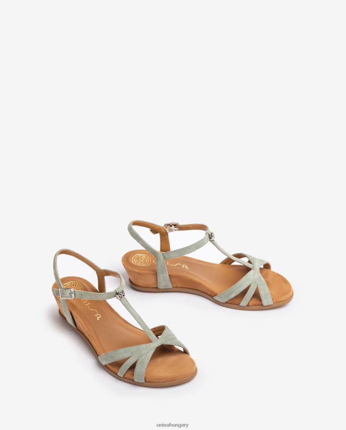 Unisa pántos szandál ékkel nők J4PJX091 zöld